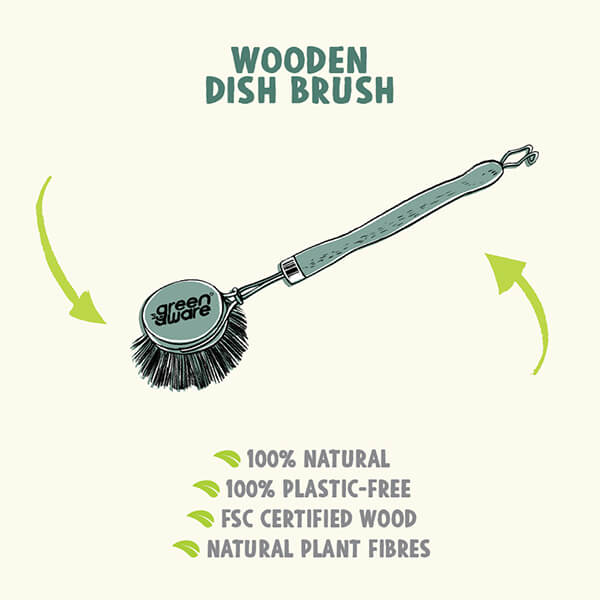 Wooden dish brushes advantages